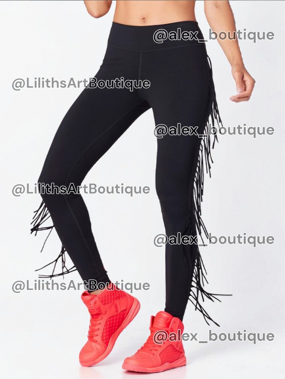 Zumba Fringe Leggings Bold Black Size S (E139)